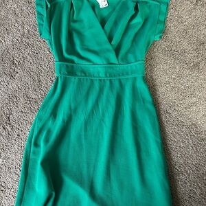 Elegant Green Wrap Dress